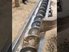 ناقل حلزوني مخصص، ناقل حلزوني على شكل حرف U، مقاوم للحرارة، نشارة خشب مائلة صغيرة