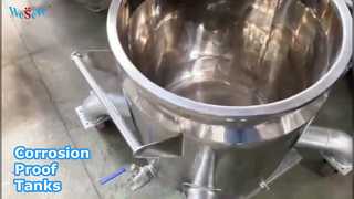 سفن رد فعل مخصصة صهاريج تخزين عالية الجودة سعة 500 لتر SS304 / SS316L صهاريج تخزين من الفولاذ المقاوم للصدأ / C