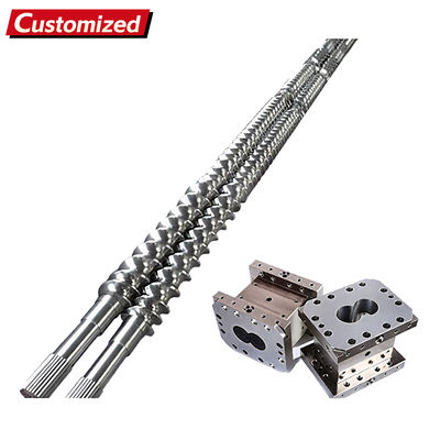 سعر جيد مادة مخصصة مباشرة من المصنع عالية الجودة ثنائي المسامير البرميل المنسوجات متعددة المواصفات لمادة بلاستيكية و المطاط إعادة تدوير أجزاء الآلات العليا من الصين الانترنت