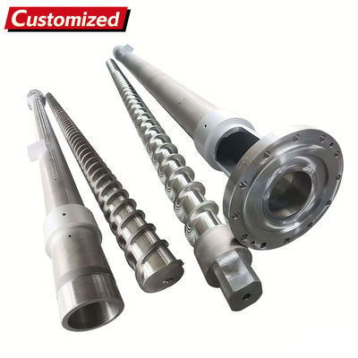 سعر جيد برميل لولبي بقطر 55 مخصص لماكينة البثق لمواد PP HDPE PPS LDPE معالجة بالنيترة أو ثنائية المعدن لماكينة البلاستيك الانترنت