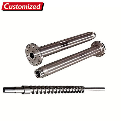 سعر جيد برغي مزدوج ثنائي المعدن مخصص وأسطوانة لآلة قولبة الحقن LDPE و PVC الطارد للمواد بتصميم مخروطي الانترنت