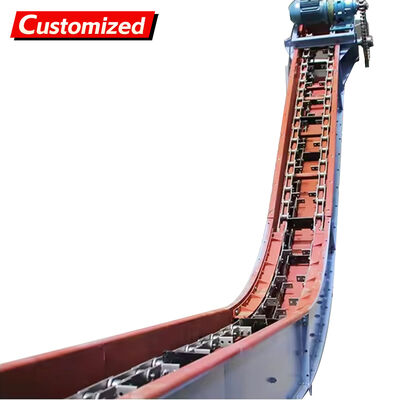سعر جيد Custom-made high-quality chain scraper conveyors and inclined drag chain scraper conveyors, suitable for transporting coal/ash/biomass, with specialized chain conveyors for wood chips. الانترنت