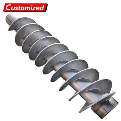 سعر جيد شفرات ناقلات المسمار المصنوعة خصيصا من الفولاذ المقاوم للصدأ والفولاذ الكربوني مع تصميمات عمودية / بدون عمود لمكونات ناقلات المسمار الطاقة والتعدين والمزارع والعمليات البناءية الانترنت