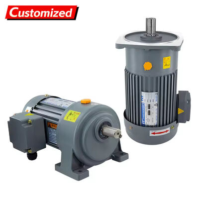 سعر جيد محرك التروس المتردد المعتمد من قبل CE 100W ~ 7.5KW محرك خفيف السرعة المعدل بثلاث مراحل / مرحلة واحدة الانترنت