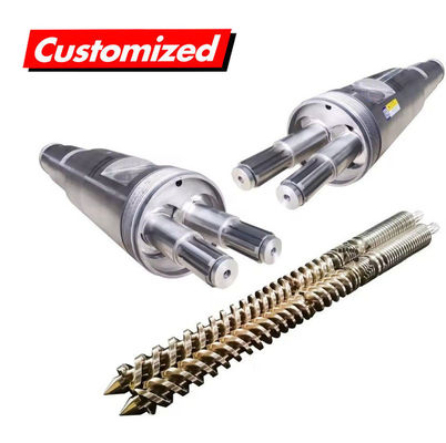 سعر جيد برميل لولبي مزدوج عالي الدقة من النوع المتكامل المعالج بالنيترة من الفولاذ المقاوم للصدأ بدرجة الغذاء للطارد الانترنت