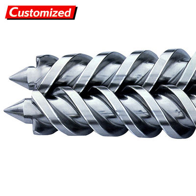 سعر جيد برميل لولبي مزدوج مخروطي دوار مشترك مخصص لملف تعريف أنبوب PVC برميل لولبي ثنائي المعدن مخروطي WPC الانترنت