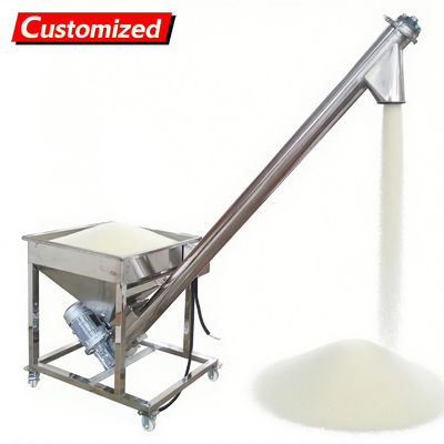 سعر جيد oem Automatic Screw Powder Feeder Machine Stainless Steel Vibrating Inclined Conveyor Hopper with 4.5'' Diameter Auger Loader for Spices, Resin & Granular Materials 3m³/h Capacity 110V الانترنت