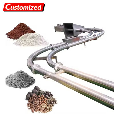 سعر جيد Custom-made fully enclosed pipeline chain conveyor industrial tubular conveyor, suitable for cement, flour, and ash plant manufacturers. الانترنت