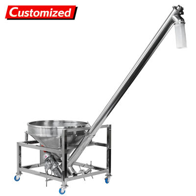 سعر جيد Custom-designed inclined stainless steel screw conveyor, automatic feeding system for transporting non-free-flowing powdered products such as flour, talcum powder, coffee, milk powder, etc. الانترنت